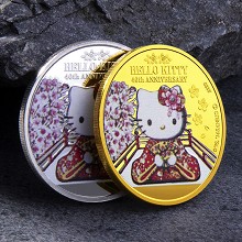 Hello Kitty anime Commemorative Coin Collect Badge Lucky Coin Decision Coin