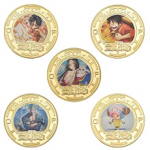 One Piece Commemorative Coin Collect Badge Lucky Coin Decision Coin