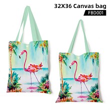 Phoenicopteridae canvas tote bag shopping bag