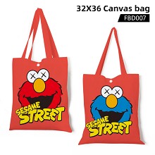 Sesame Street anime canvas tote bag shopping bag