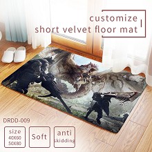 Monster Hunter game customize short velvet floor mat