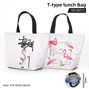 The animal flamingo anime t-type lunch bag
