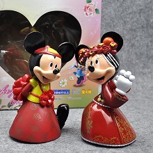 Mickey Mouse Minnie Mouse anime figures set(2pcs a...