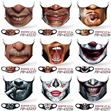 The mouth trendy mask printed wash mask
