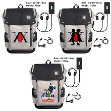 Hunter x Hunter anime USB charging laptop backpack school bag