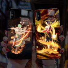 One Piece anime call light led flash for iphone cases tempered glass cover skin