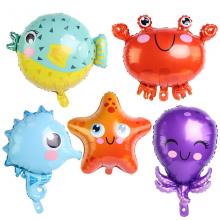 Sea animals crab octopus starfish dolphin anime balloon airballoons(price for 10pcs)