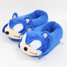 Sonic The Hedgehog game plush child shoes slippers a pair 22CM