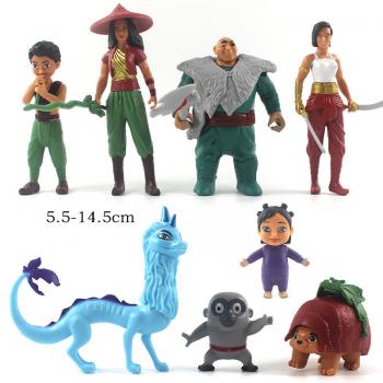 Raya and The Last Dragon anime figures set(8pcs a set)(OPP bag)