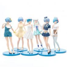 Re:Life in a different world from zero anime figures set(6pcs a set)(OPP bag)