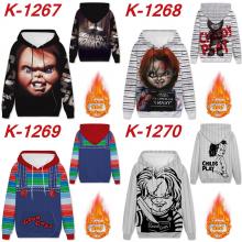 Child's Play Chucky thickened and cashmere hoodie sweater cloth