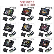 One Piece anime black wallet