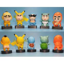 Crayon Shin-chan cos Pikachu anime figures set(5pcs a set)(OPP bag)
