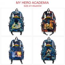 My Hero Academia anime USB camouflage backpack school bag