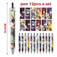 Fairy Tail anime ballpoint pen ball pens(12pcs a set)