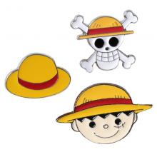 One Piece Luffy anime brooch pins
