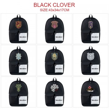 Black Clover anime nylon backpack bag