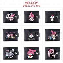 Melody Kuromi card holder magnetic buckle wallet p...