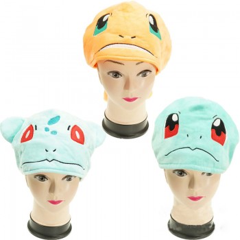 12inches Pokemon Squirtle Bulbasaur anime plush hat