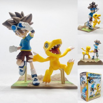 Digital monster Digimon Adventure Yagami Taichi and Agumon figures set