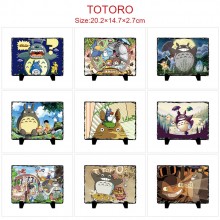 Totoro anime photo frame slate painting stone print
