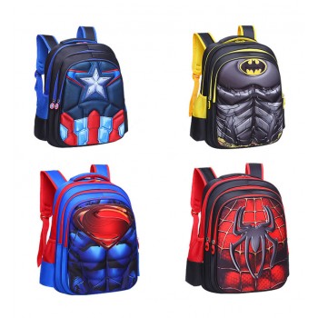 Spider Super Man Batman 3D backpack bag