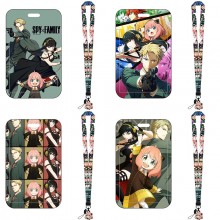 SPY FAMILY anime ID cards holders cases lanyard key chain