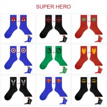 Super Hero Iron Spider Super Man cotton socks(pric...