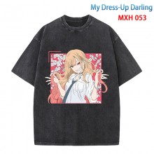 My Dress-Up Darling anime short sleeve wash water worn-out cotton t-shirt