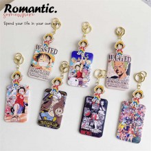 One Piece anime ID cards holders cases lanyard key chain