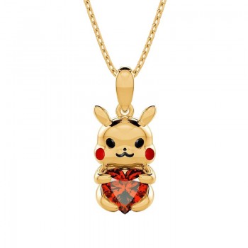 Pokemon Pikachu anime necklace earrings