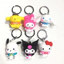 Sanrio Melody kitty Cinnamoroll Kuromi figure doll key chains