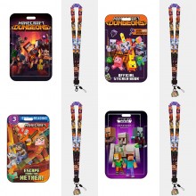 Minecraft game ID cards holders cases lanyard key ...