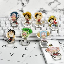 One Piece anime mobile phone ring iphone finger ring round