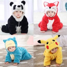 Bear Stitch Pikachu Baby Winter Clothes Pajamas Sl...