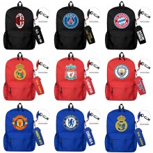 Football Sports backpack bag + pen bag