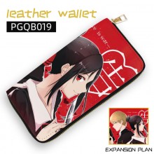Kaguya-sama anime long zipper leather wallet purse