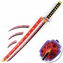 Demon Slayer Kokushibo anime cosplay weapon knife wood sword 104CM
