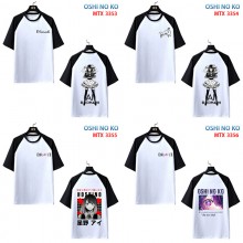 Oshi no Ko anime raglan sleeve cotton t-shirt t shirts