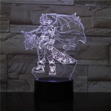 Final Fantasy game 3D 7 Color Lamp Touch Lampe Nightlight+USB
