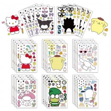 Sanrio Melody kitty Cinnamoroll Kuromi stickers set(16pcs a set)