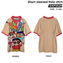 Crayon Shin-chan anime short sleeved polo t-shirt t shirts