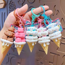 Melody Cinnamoroll Kuromi Pochacco ice cream figure doll key chains
