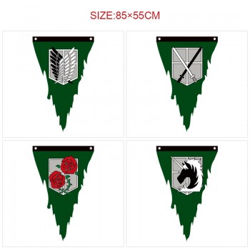Attack on Titan anime triangle pennant flags 85CM