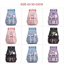 Melody kitty Cinnamoroll Kuromi anime anime checkered backpack bags