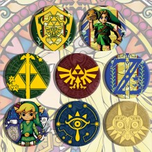 The Legend of Zelda game brooch pins set(8pcs a set)58MM