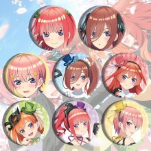 The Quintessential Quintuplets anime brooch pins set(8pcs a set)58MM