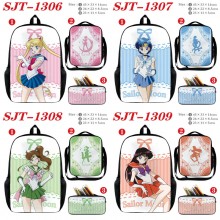 Sailor Moon anime nylon backpack bag shoulder pencil case