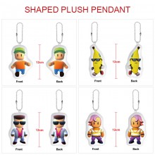 Stumble guys game custom shaped plush doll key chain