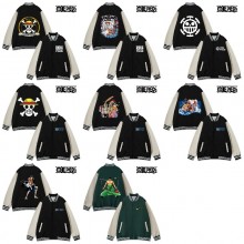 One Piece anime baseball block jackets uniform coats hoodie